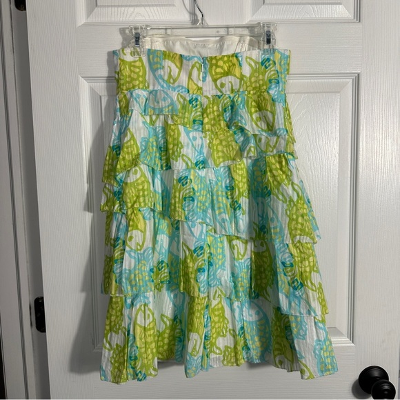 Lilly Pulitzer Arden Off the Hook strapless dress, sz 2, ruffle, party, cruise - Picture 5 of 12